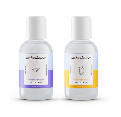 Underwear & Swimwear Detergent Bundle. Travel Size. 2 fl oz each. Pack of 4
